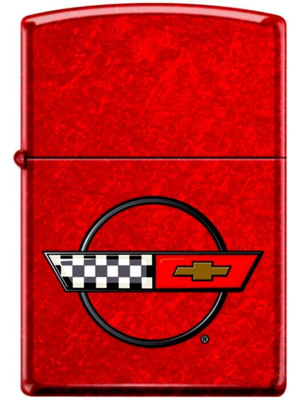 Sharp Candy Apple Red Corvette  Badge  Zippo Lighter
